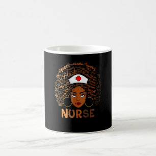 Schwarze Frauen Krankenpflegerin Afro Retro Schwar Kaffeetasse