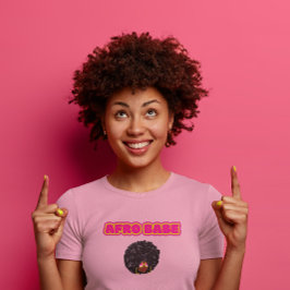 Schwarze Frauen, rosa Afro-Babe-T - Shirt