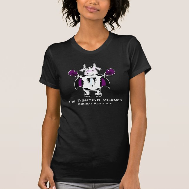 SCHWARZE FRAUEN-' S-LOGO-T-SHIRT T-Shirt (Vorderseite)