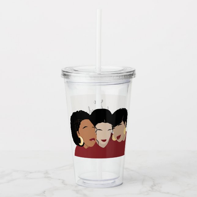 Schwarze Frauen, Schwesternfreunde Acryltrinkbecher (Vorderseite)
