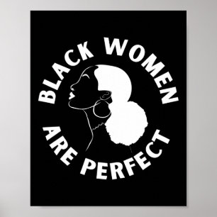 Schwarze Frauen sind perfekte Aufkleber Poster