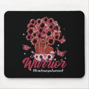 Schwarze Frauen Sonnenblumen Haar Gehirn Aneurysma Mousepad