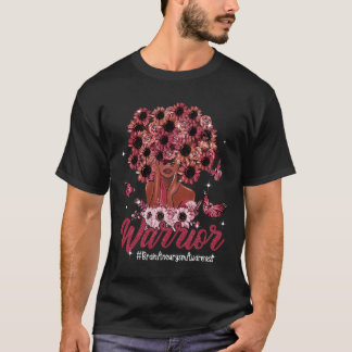 Schwarze Frauen Sonnenblumen Haar Gehirn Aneurysma T-Shirt