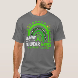 Schwarze Frauen tragen im Mai Grün für psychische T-Shirt