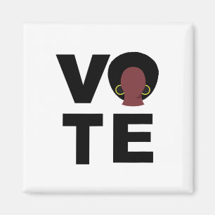 Schwarze Frauen wählen politische Wahlen Schwarze Magnet