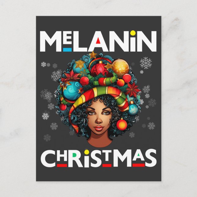 Schwarze Frauen Weihnachts-Melanin-Schwestern Postkarte (Vorderseite)