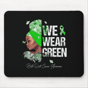 Schwarze Frauen wir tragen grünes Bile-Duct-Krebs- Mousepad