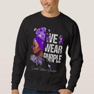 Schwarze Frauen Wir tragen Lila häusliche Gewalt A Sweatshirt