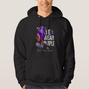 Schwarze Frauen Wir tragen Lila Migräne Kopfschmer Hoodie