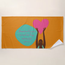 Schwarze Frauenschrift Herz Christlich Orange Beac