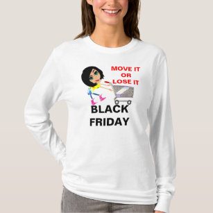 Schwarze Freitag-Damen-lässige Schaufel T-Shirt
