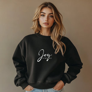 Schwarze Freude an der Welt Print Sweatshirt