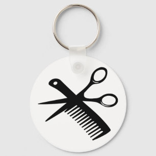 schwarze Friseurkammscheren Schlüsselanhänger
