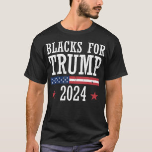 Schwarze für die Präsidentschaftswahl 2024 in Trum T-Shirt
