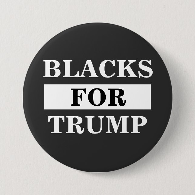 Schwarze für Trump Button (Vorderseite)