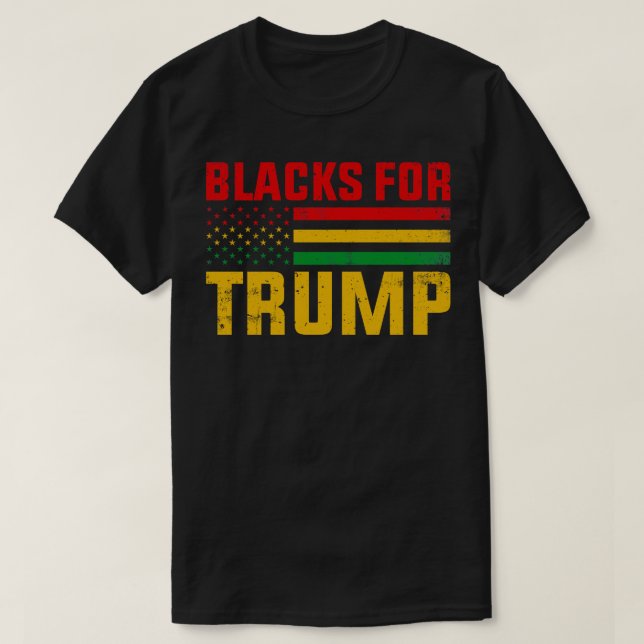 Schwarze für Trump T-Shirt (Design vorne)