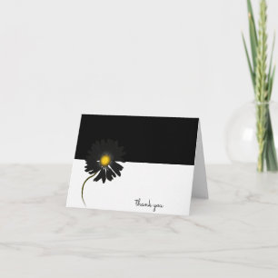 schwarze Gänseblume danke schön Karte