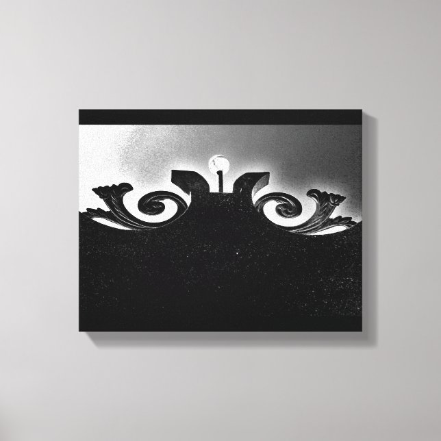 Schwarze Gate Ansicht Leinwanddruck (Vorderseite)