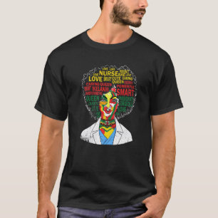 Schwarze gebildete examinierte Krankenschwester Sc T-Shirt