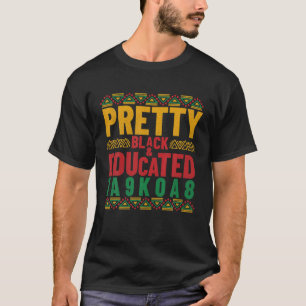 Schwarze gebildete Königin Melanin Schwarze Geschi T-Shirt