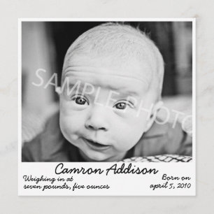 Schwarze Geburts-Mitteilung Ankündigung