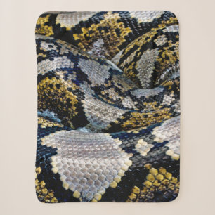 Schwarze, gelbe und graue Python Sherpadecke