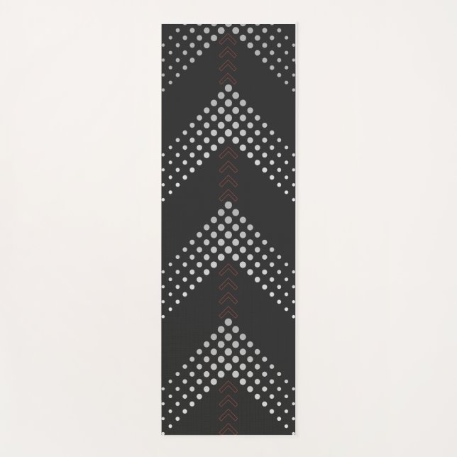 Schwarze geometrische Workout-Matte Yogamatte (Vorderseite)