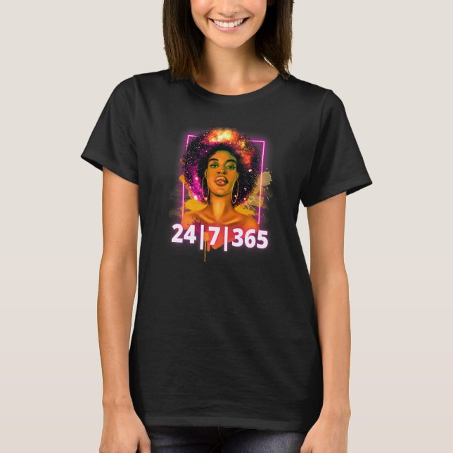 Schwarze Geschichte 247365 Mächtige Schwarze Mädch T-Shirt (Vorderseite)