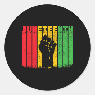 Schwarze Geschichte Afro American African Freedom Runder Aufkleber
