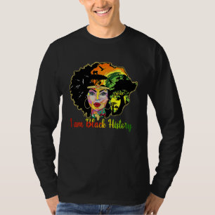 Schwarze Geschichte Afro Frau betend Gott Melanin T-Shirt