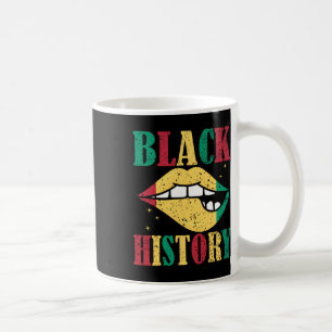 Schwarze Geschichte Afroamerikanische Lippen Kaffeetasse
