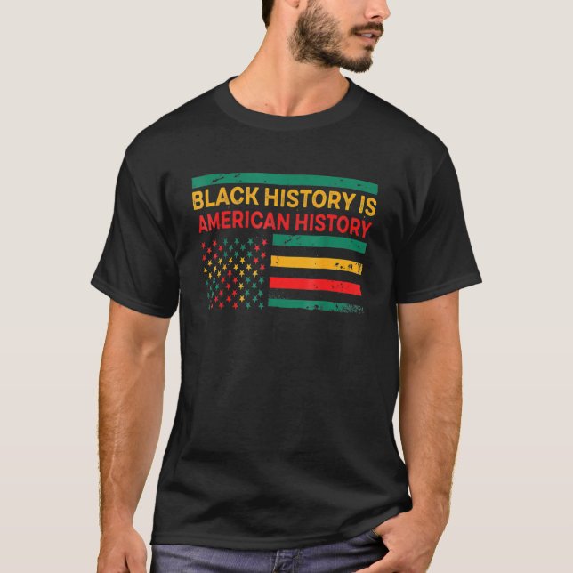 Schwarze Geschichte: Amerikanische Geschichte schw T-Shirt (Vorderseite)
