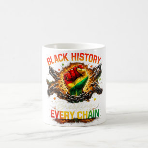 Schwarze Geschichte bricht jede Kette Afrikanische Kaffeetasse