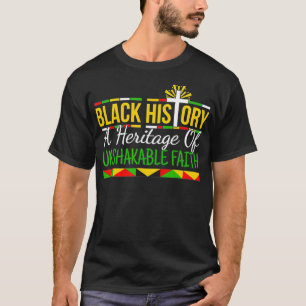 Schwarze Geschichte Christlich Christus Religious  T-Shirt