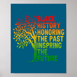 Schwarze Geschichte, die die Vergangenheit afrikan Poster