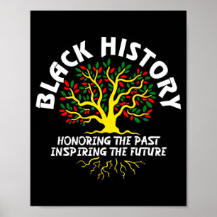 Schwarze Geschichte Ehrung der Vergangenheit Inspi Poster