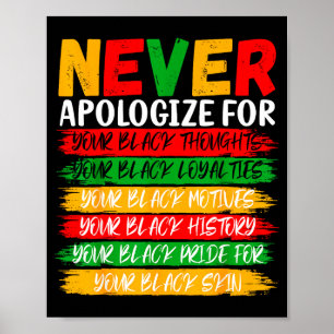 Schwarze Geschichte Entschuldige deine Schwärze ni Poster