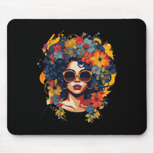 Schwarze Geschichte für Frauen nach der Blume Mousepad