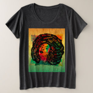 Schwarze Geschichte Große Größe T-Shirt