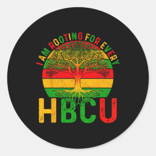 Schwarze Geschichte Ich Unterstütze Jeden Hbcu Man Runder Aufkleber