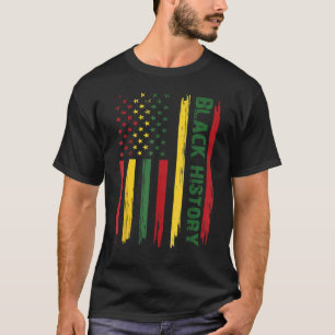 Schwarze Geschichte in den USA Flaggenmonat Afrika T-Shirt