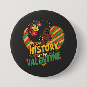 Schwarze Geschichte ist mein Valentiner Monat schw Button