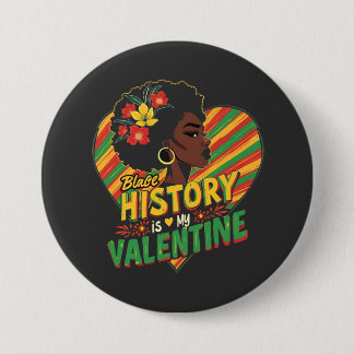 Schwarze Geschichte ist mein Valentiner Monat schw Button