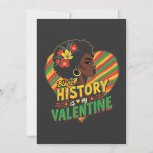 Schwarze Geschichte ist mein Valentiner Monat schw Dankeskarte