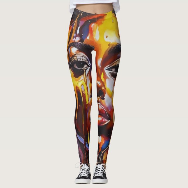 schwarze Geschichte Leggings (Vorderseite)