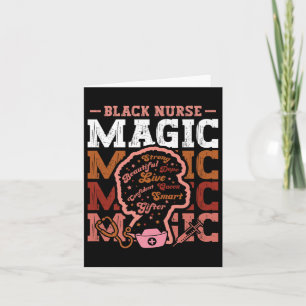 Schwarze Geschichte Magie Afro Girl Melanin Nursin Karte