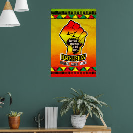 Schwarze Geschichte mit Afrika Karte und Erste auf Poster