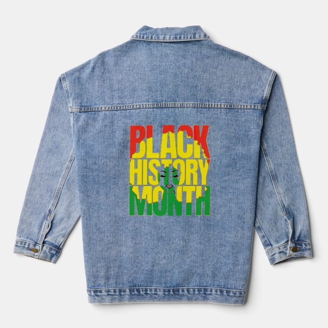 SCHWARZE GESCHICHTE MONAT 2024 JEANSJACKE (Rückseite)