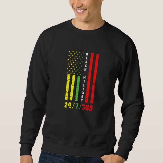 Schwarze Geschichte Monat 247365 Afrikanische Amer Sweatshirt (Vorderseite)
