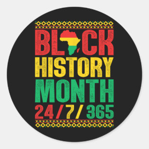 Schwarze Geschichte Monat 247365 Shirt Afrika für Runder Aufkleber